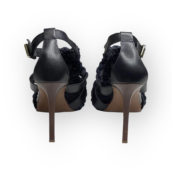 Tory Burch ✤ Fleur Nautical Rope Strappy Platform Stiletto Heel Sandals ✤ Navy 9 - Picture 4 of 16